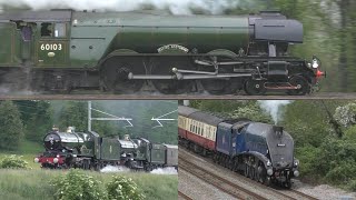 The Very Best of UK Steam Trains on the Mainline in 2023 Part 1  January to June [upl. by Aiclef]