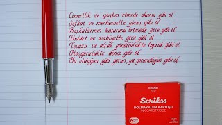 Güzel Yazı Yazma  SteelPen Dolmakalem  Scrikss Mürekkep EvdeKal StayHome [upl. by Wilda]