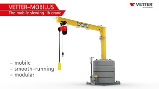 VETTER Krantechnik  MOBILUS  The mobile slewing jib crane [upl. by Wehttan748]