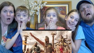 BAAHUBALI TRAILER  AMERICAN FAMILY REACTION [upl. by Rolecnahc]