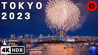 Tokyo Year End Fireworks 2023  4K HDR Spatial Audio [upl. by Brod]