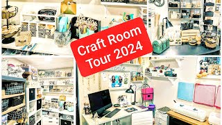 Craft Room Tour 2024 Part 1 Craft Organization [upl. by Nievelt]