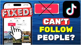 Cant Follow People On TikTok  Fix [upl. by Lednor]