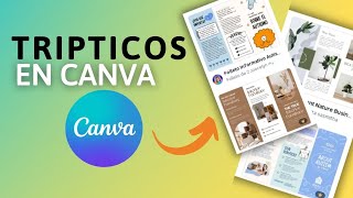 Como hacer un triptico en canva 2  brochure en canva [upl. by Oniram796]