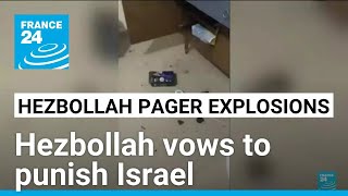 Hezbollah vows to punish Israel after deadly pager blasts • FRANCE 24 English [upl. by Jobye]