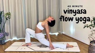 INTERMEDIATE VINYASA FLOW YOGA  Dynamic Yoga Flow  40 Minute Practice Savasana Included [upl. by Ymaj987]