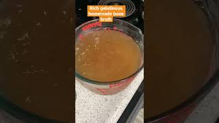 Super Gelatinous Homemade Bone Broth shorts bonebroth [upl. by Marmaduke758]