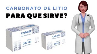 carbonato de litio para qué sirve cuándo y como tomar carbonato de litio 300mg [upl. by Harland]