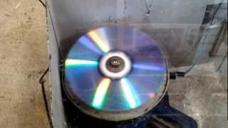 Exploding a CD by Spinning it at very high speeds [upl. by Nmutua527]