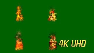 4K Fire Effect Free Green Screen Footage [upl. by Ledoux]