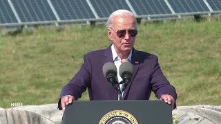 Bidens Westby visit highlights push for rural votes in 2024  Here amp Now [upl. by Nelram]