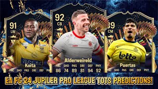 EA FC 24 JUPILER PRO LEAGUE TOTS PREDICTIONS FT 🇧🇪 ALDERWEIRELD 🇲🇷 KOITA AND 🇨🇭 PUERTAS [upl. by Eidnac]