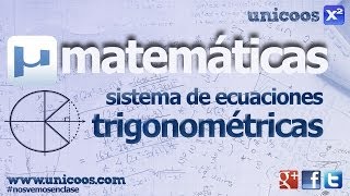 Sistema de ecuaciones trigonometricas 01 BACHILLERATO matematicas [upl. by Amoritta]