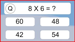 20 Multiplication Quiz Exercises for Kids [upl. by Esej]