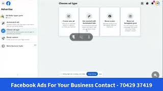 Facebook Advertise Option  Facebook Ad Boosting  Facebook Marketing [upl. by Sitto]