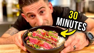 FAST amp EASY Weeknight Meal  Seared Ahi Tuna Bowl [upl. by Schlessel]