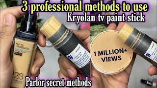 How to Apply Kryolan Tv Paint Stick Like a Pro  Bridal amp Party Base with Kryolan tvPaint stick [upl. by Tolliver]