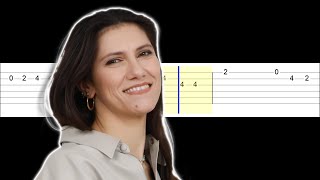 Elisa amp Calcutta  Se piovesse il tuo nome Chitarra Tabs Tutorial Facile [upl. by Ydor]