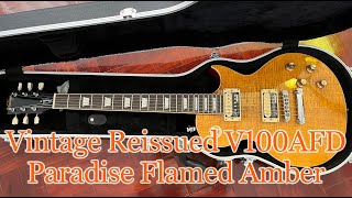 Vintage Reissued V100AFD Paradise Flamed Amber Test [upl. by Brad398]