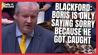 Ian Blackford roasts Boris Johnson as PM apologises over Partygate [upl. by Ahsenad]