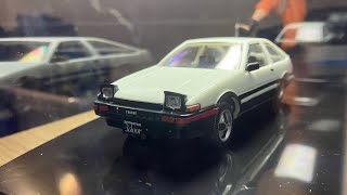 CAR MODEL KIT Aoshima “The Snap Kit” 132 Toyota Corolla AE86 Trueno Sprinter my first kit btw 🥳 [upl. by Inobe20]