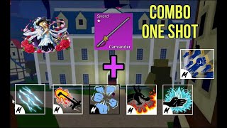 Cavender Combo One Shot With All Melee  Roblox Blox Fruits Update 19 [upl. by Waldack]