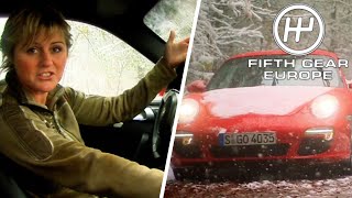 Sabine Schmitz test drives a 911 in the snow  Fifth Gear Europe Episode 9 FULL Show [upl. by Cichocki306]