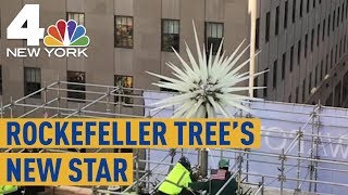 NYCs Rockefeller Christmas Tree Gets a Dazzling New Swarovski Star [upl. by Seiter]