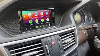 Mercedes E Class W212 NTG4058quot Display Retrofitted Wireless Android Auto [upl. by Urata]