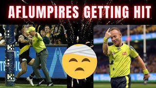 Afl Umpires getting hit for 5 minutes straight [upl. by Mcconnell100]