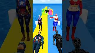 black SpiderMan Captain America বন্ধুরা কে জিতবে এই গেমটা shortshortsvideo gta shortVS love [upl. by Auqinet]