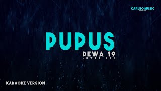 Dewa 19 – Pupus quotLower Keyquot Karaoke Version [upl. by Isyad699]