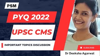 UPSC CMS PREVIOUS YEAR QUESTION OF PAPER 2022 DISCUSSION  Important topic for upsc cms 2023 [upl. by Eintruok]