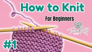 How to Knit The Knit Stitch for Beginners  The Garter Stitch  PassioKnit Kelsie [upl. by Artemed879]