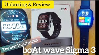 boAt wave Sigma 3 smartwatch Unboxing amp Review  💥💥 Best smartwatch under 1100  New launch 2024 [upl. by Giesser]