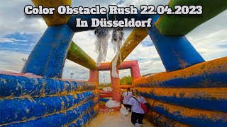 Color Obstacle Rush Hindernislauf mit Holy Powder in Düsseldorf 2023 auf der Galoprennbahn [upl. by Juliano]