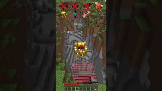 Lasering Dimensions vs Falling Mobs meme shorts minecraft [upl. by Akenor]