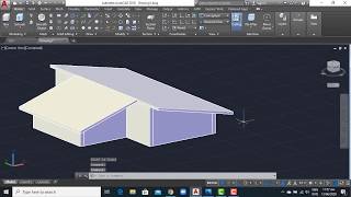 Skillion or Leanto Roofs Designing in AutoCAD 3D Modeling Basics  QasimCAD [upl. by Aihsa890]