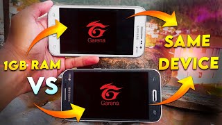 1GB Vs 1GB Ram Same Device Free Fire Test [upl. by Nilhtac]