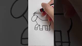 Easy zebra drawing shorts [upl. by Dyche]