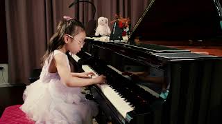 Aurora6 yrs plays Minuet in G Minor BWV Anh 115 by C Petzold RCM Level 3 [upl. by Trici671]