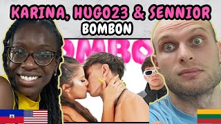 REACTION TO Karina Hugo23 Sennior  BOMBON Music Video  FIRST TIME LISTENING TO KARINA [upl. by Nivel842]