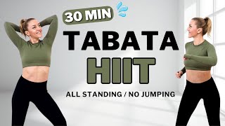 🔥30 MIN TABATA HIIT🔥SWEATY FULL BODY WORKOUT🔥ALL STANDING🔥No Equipment🔥No Repeat🔥 [upl. by Neelie48]