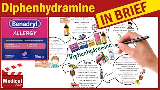 Diphenhydramine Hydrochloride  Benadryl  What is Diphenhydramine Uses Dosage amp Side Effects [upl. by Ahsinirt127]