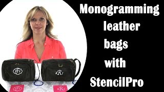 Fun amp Easy Monogramming Leather with StencilPro Stencils [upl. by Elem221]