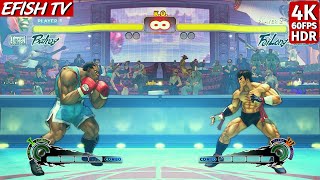 Balrog vs Fei Long Hardest AI  Ultra Street Fighter IV [upl. by Ecirum491]