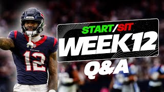 Week 12 StartSit Questions for Fantasy Football [upl. by Arimlede]