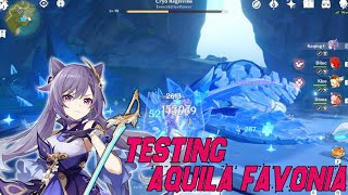 Testing my new Aquila Favonia on Keqing  Genshin Impact [upl. by Shulem]