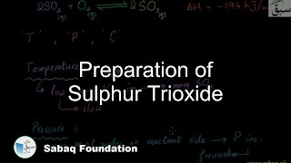 Preparation of Sulphur Trioxide Chemistry Lecture  Sabaqpk [upl. by Bernhard]