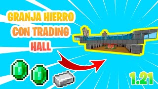 MINECRAFT  GRANJA DE HIERRO 121 TRADING HALL  BEDROCK [upl. by Salzhauer]